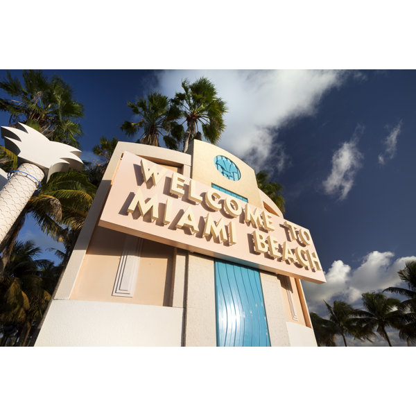 Ebern Designs Miami Beach Florida by Pgiam Wrapped Canvas Photograph Wayfair